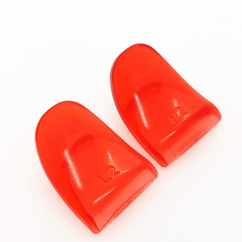 Asokex L2 R2 Ps4 Trigger Extenders (2 Pairs L2 R2 Triggers, 4pcs Joystick Cap, 2 Pairs LED Light Bar Decal) for Ps4 Controller(red) - Image 2